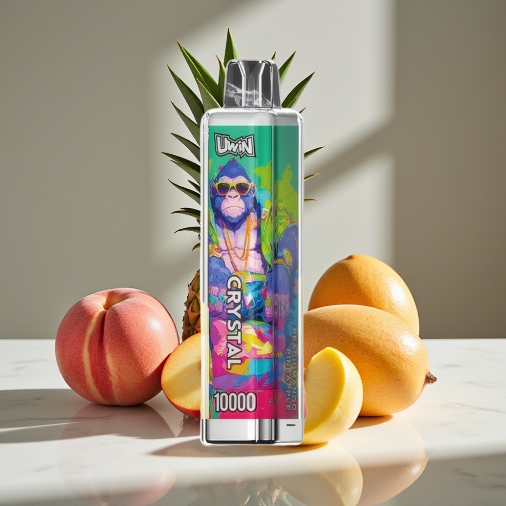 UWIN Crystal 10000 Puffs Desechable 18ml Luz RGB Sabor Melocotón Mango Piña