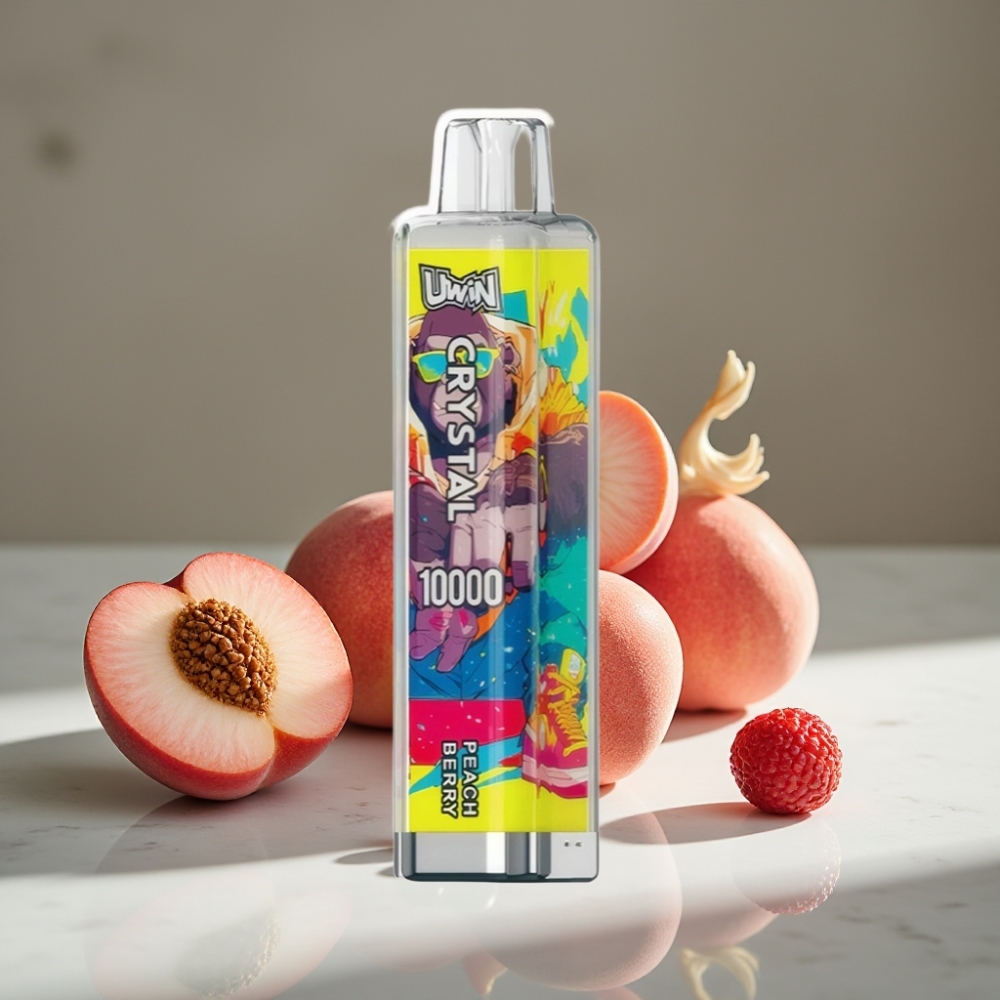 UWIN Crystal 10000 Puffs Sabor Durazno Baya 18ml RGB 0.8 Ohm