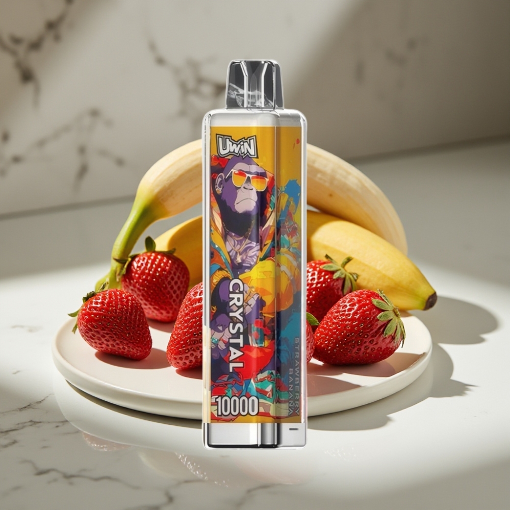 UWIN Crystal 10000 Puffs Sabor Fresa Banana 18ml 5% RGB