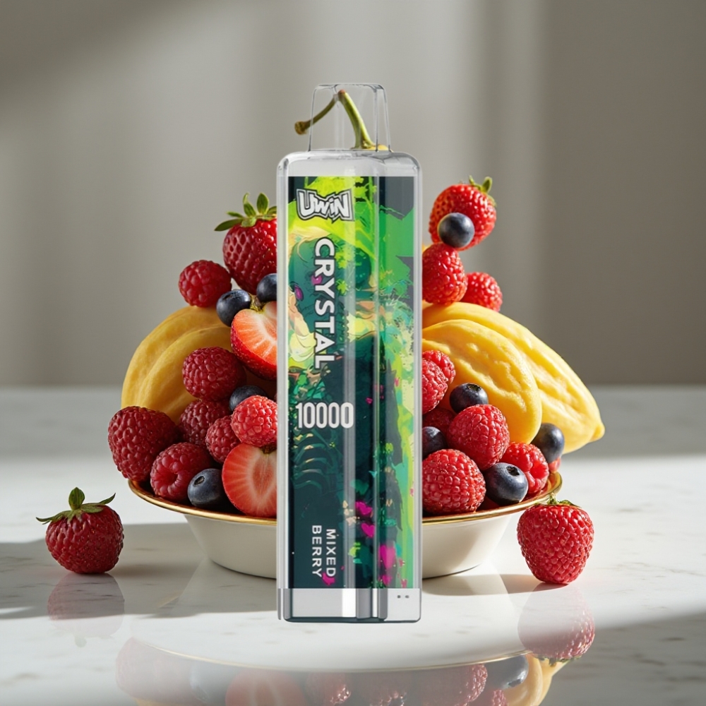 UWIN Crystal 10000 Puffs Vape Desechable Baya Mixta, 18ml, RGB, Tipo-C, 0.8 Ohm