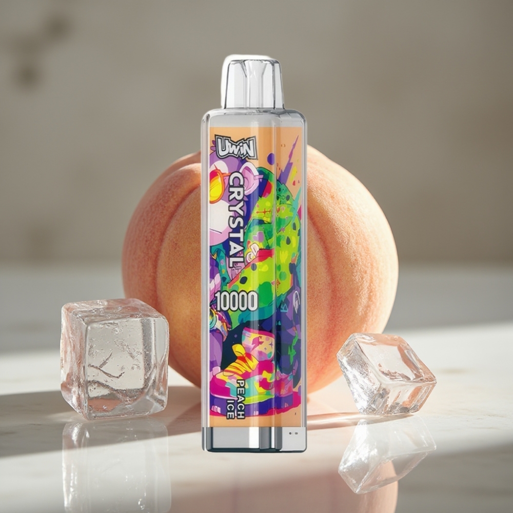 UWIN Crystal 10000 Puffs Vape Desechable Melocotón Hielo 18ml RGB 0.8 Ohm