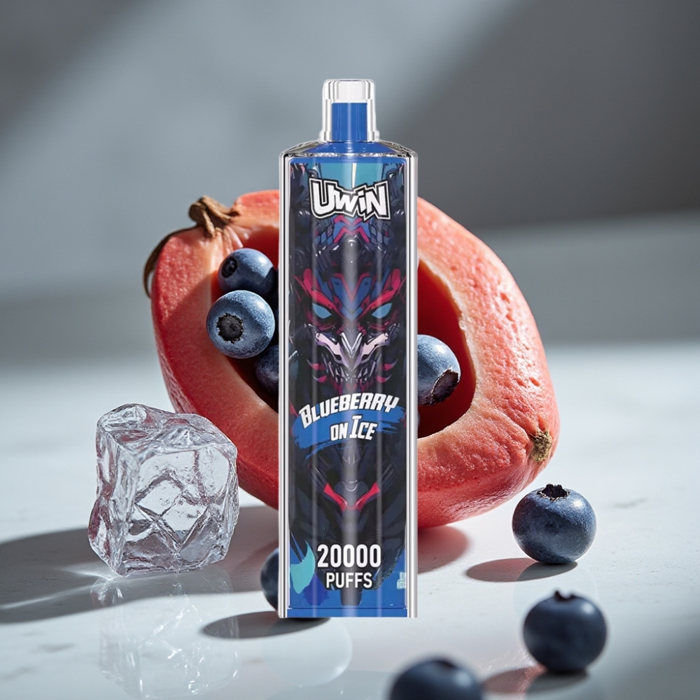 Uwin Shisha Hookah Crystal 20000 Puffs 22ml 650mAh Tipo-C Arándano Con Hielo
