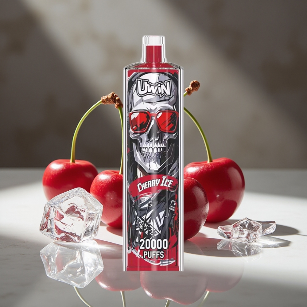 Uwin Shisha Hookah Crystal 20000 Puffs 22ml Tipo-C Cereza Hielo Mesh 650mAh DTL