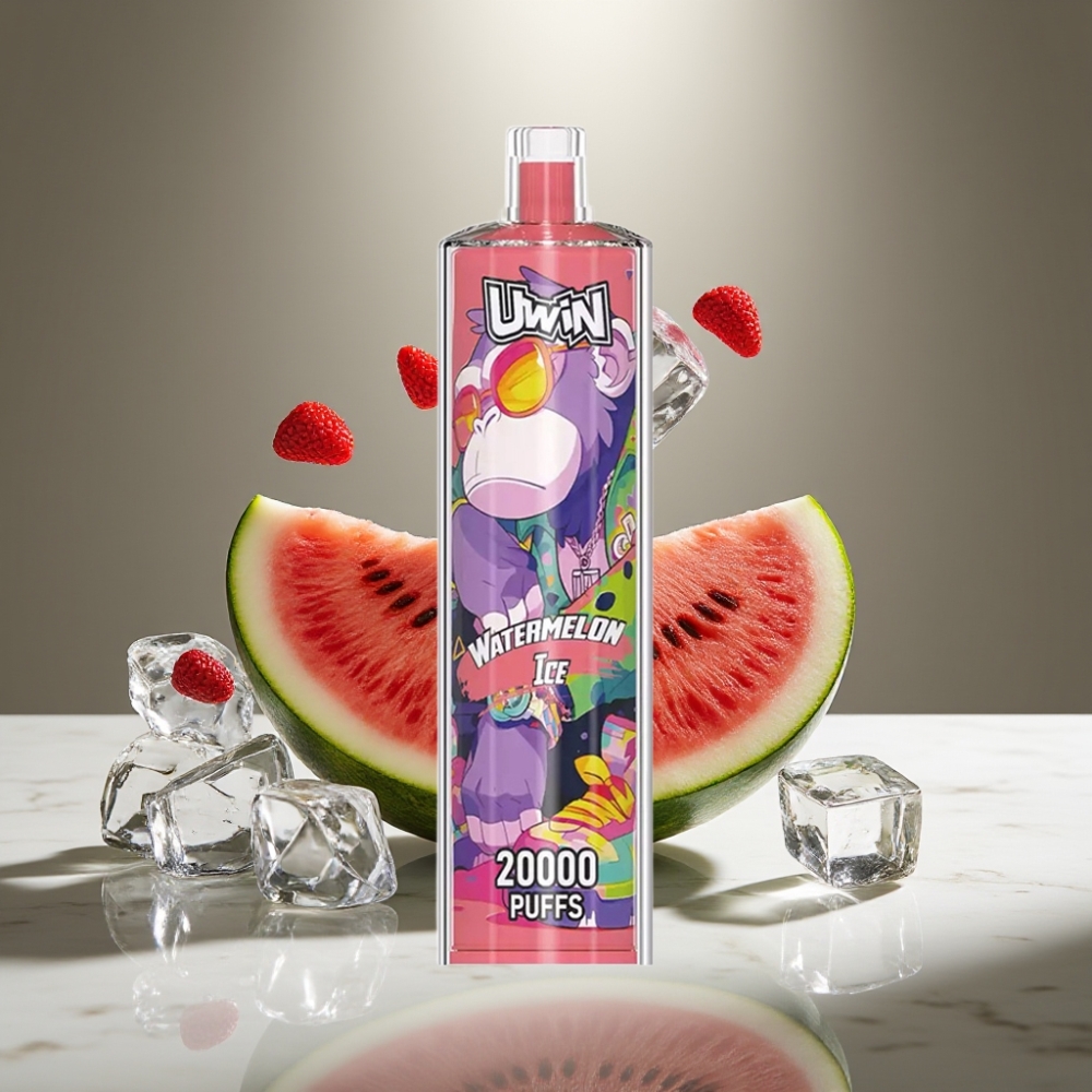 Uwin Shisha Hookah Crystal 20000 Puffs Sandía Hielo 22ml 650mAh Tipo-C Malla