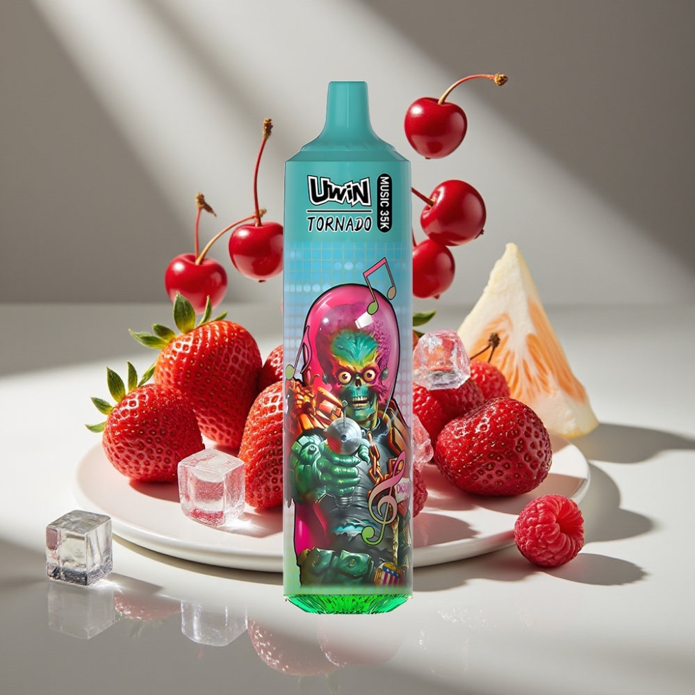 Uwin Tornado 35K Fresa Frambuesa Cereza Hielo 35K puffs 5% 600mAh Tipo-C