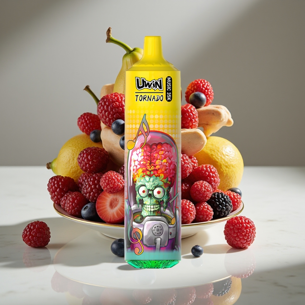 Uwin Tornado 35K Music 35.000 puff 600mAh Type-C 1.0 Ohm Mezcla de Bayas
