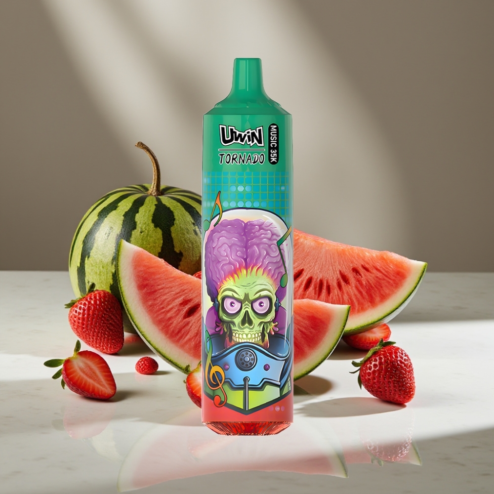 Uwin Tornado 35K Music Fresa Sandía 600mAh Tipo-C 1.0 Ohm