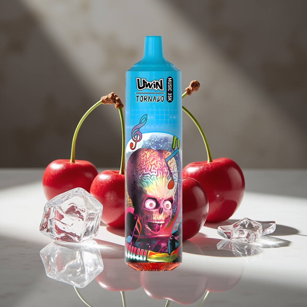 Uwin Tornado 35K Music Recargable 600mAh Tipo-C Cereza Helada