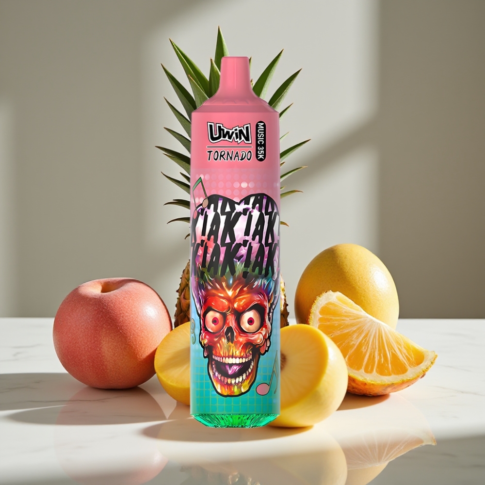 Uwin Tornado 35K Recargable 600mAh Tipo-C Sabor Melocotón Mango Piña