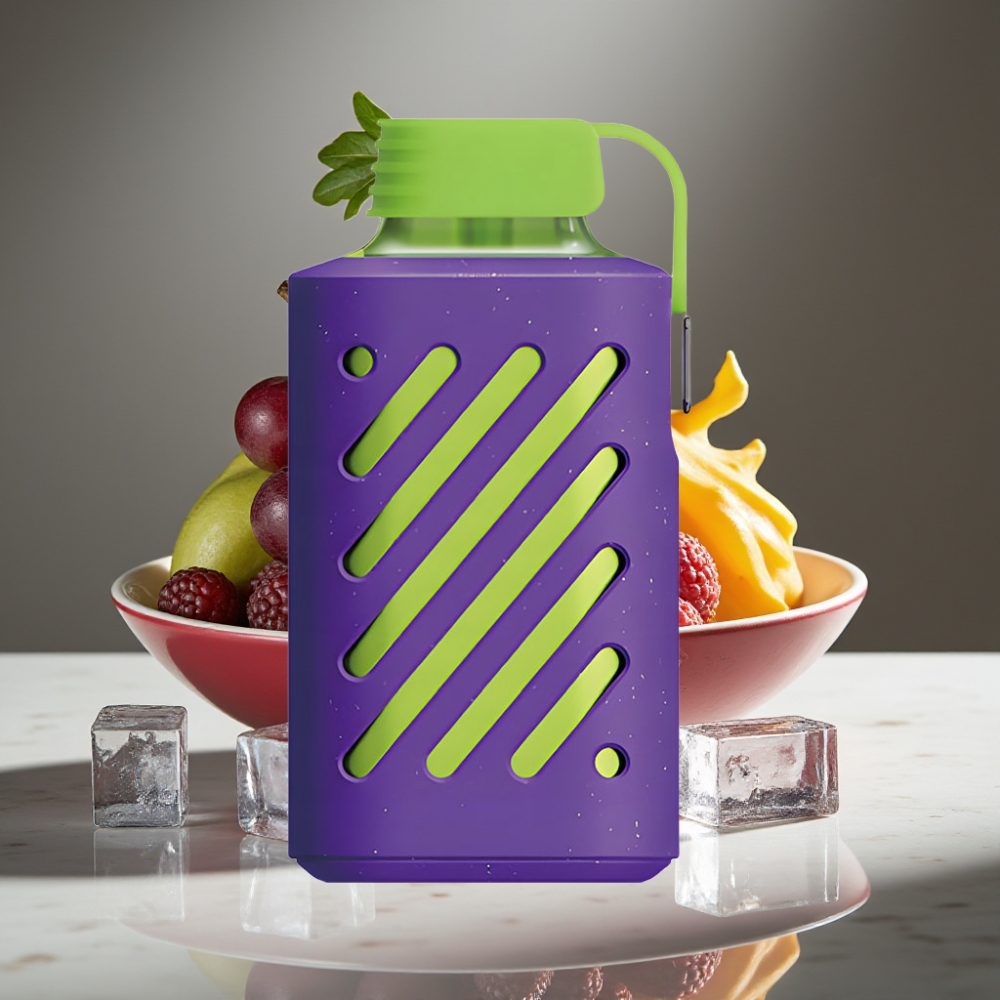 VOZOL GEAR 10000 Vape Desechable 20ml Uva Hielo, VAMT Mesh Coil, 65% PCR