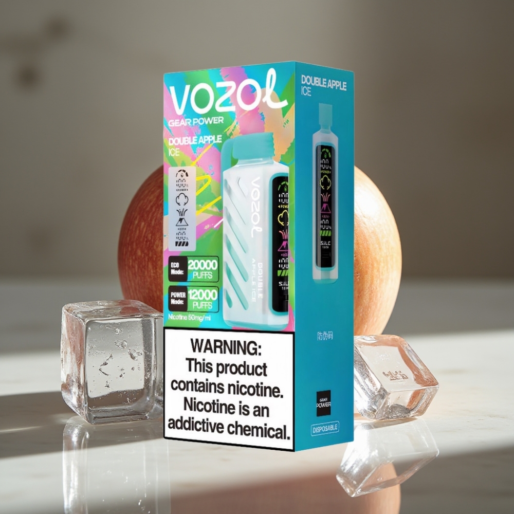 VOZOL Gear Power 20000 Puffs Doble Manzana Hielo S.i.L.C. Tech Dual Mesh Coil 20mL