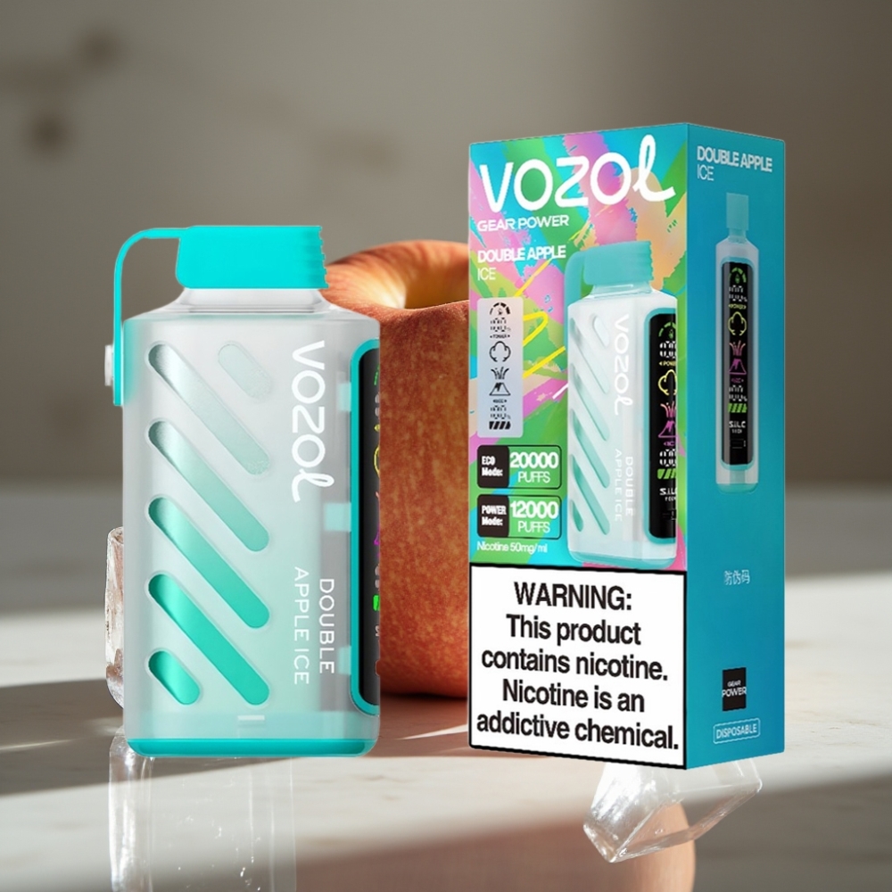 VOZOL Gear Power 20000 Puffs Doble Manzana Hielo S.i.L.C. Tech Dual Mesh Coil 20mL
