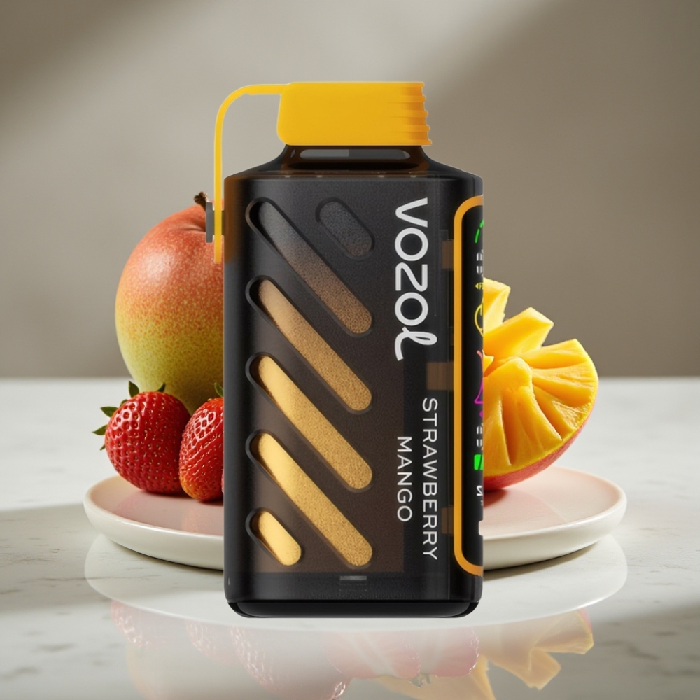 VOZOL Gear Power 20000 Puffs Dual Mesh Coil Fresa Mango 20mL 5% Full Screen Display