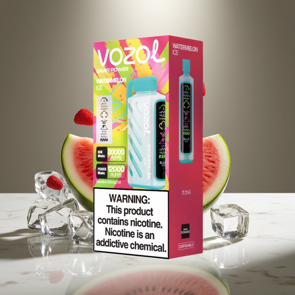 VOZOL Gear Power 20000 Puffs Dual Mesh Coil Full Screen Display Sandía Helada