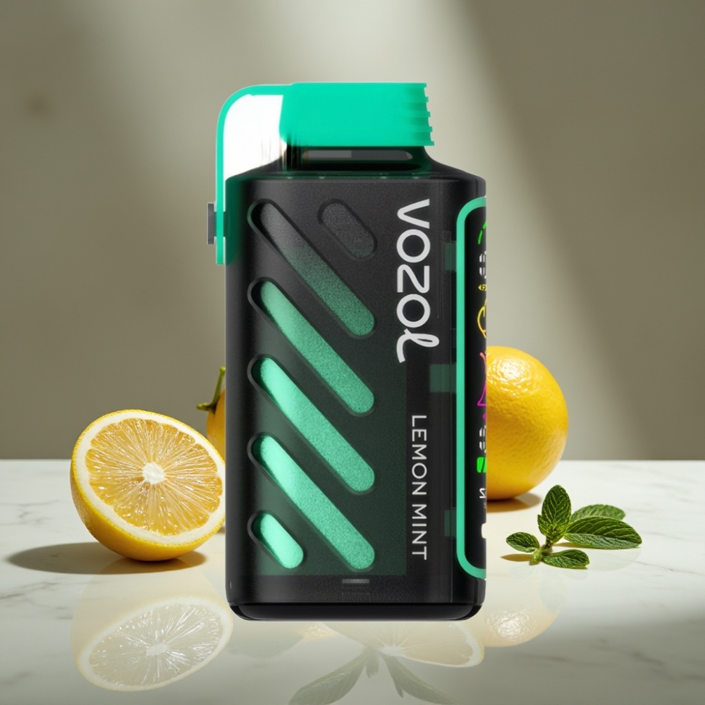 VOZOL Gear Power 20000 Puffs Limón Menta Dual Mesh Coil 20mL 5% Full Screen Display