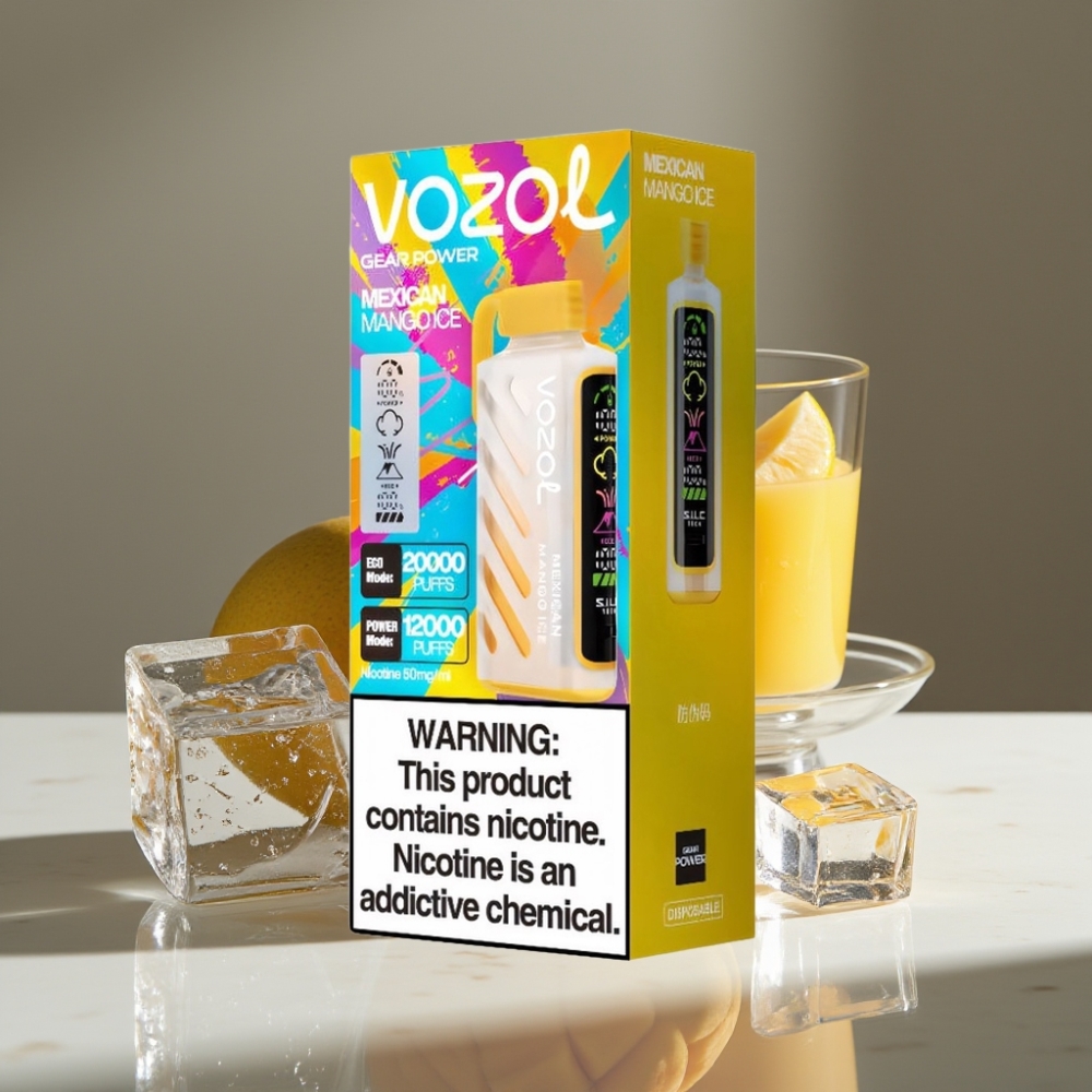 VOZOL Gear Power 20000 Puffs S.i.L.C. Tech Dual Mesh Coil Mango Mexicano Hielo