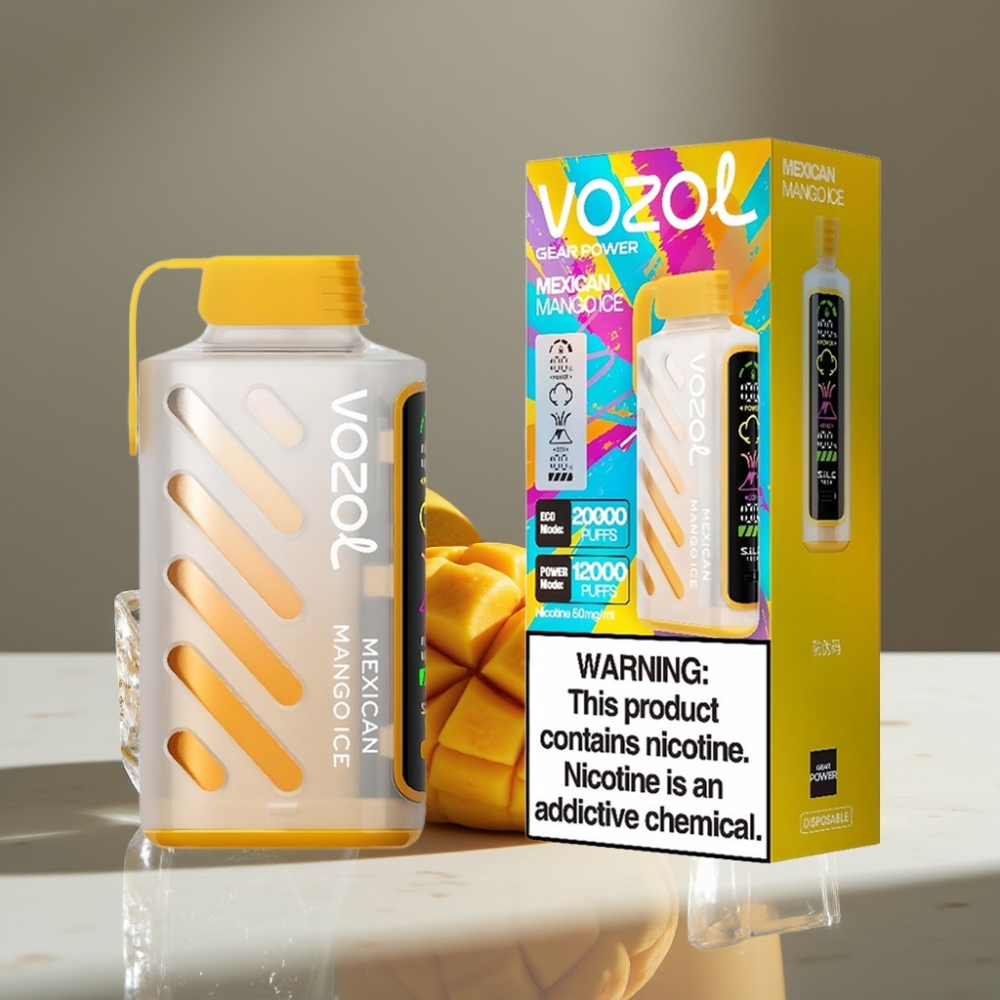 VOZOL Gear Power 20000 Puffs S.i.L.C. Tech Dual Mesh Coil Mango Mexicano Hielo