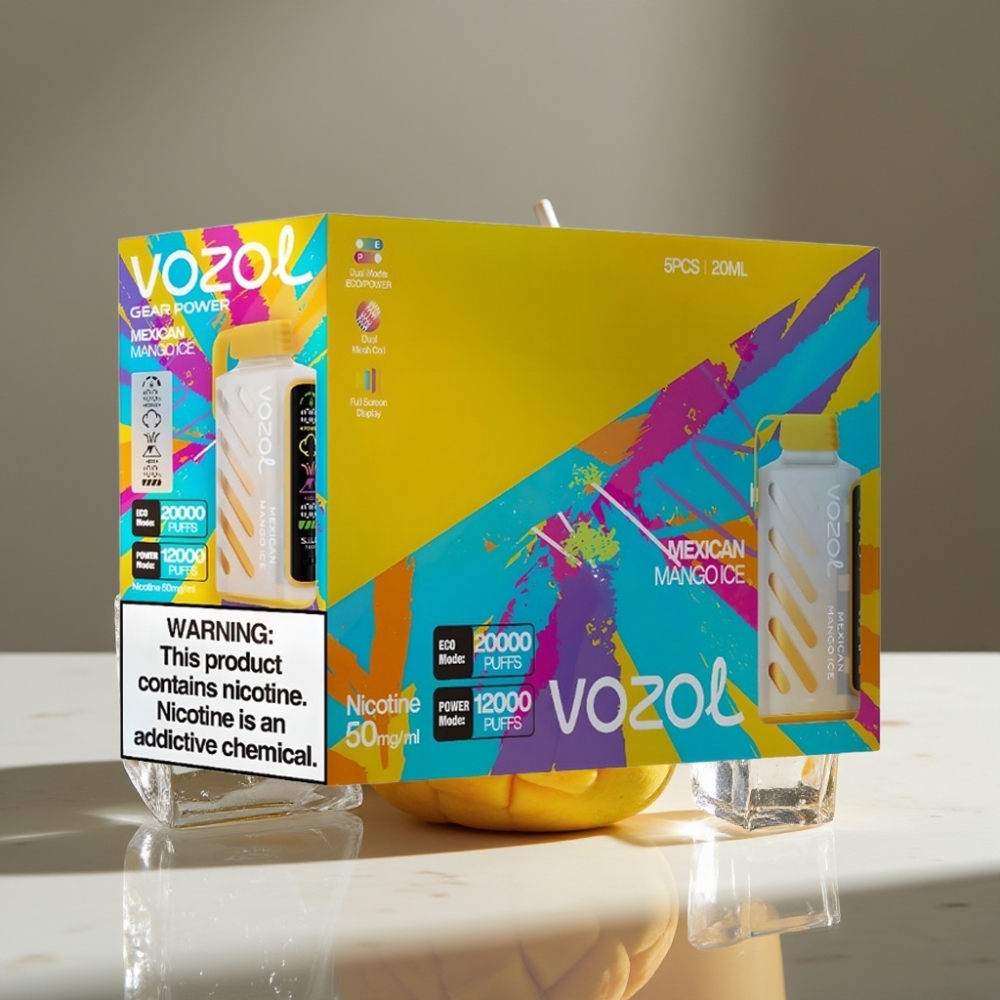 VOZOL Gear Power 20000 Puffs S.i.L.C. Tech Dual Mesh Coil Mango Mexicano Hielo