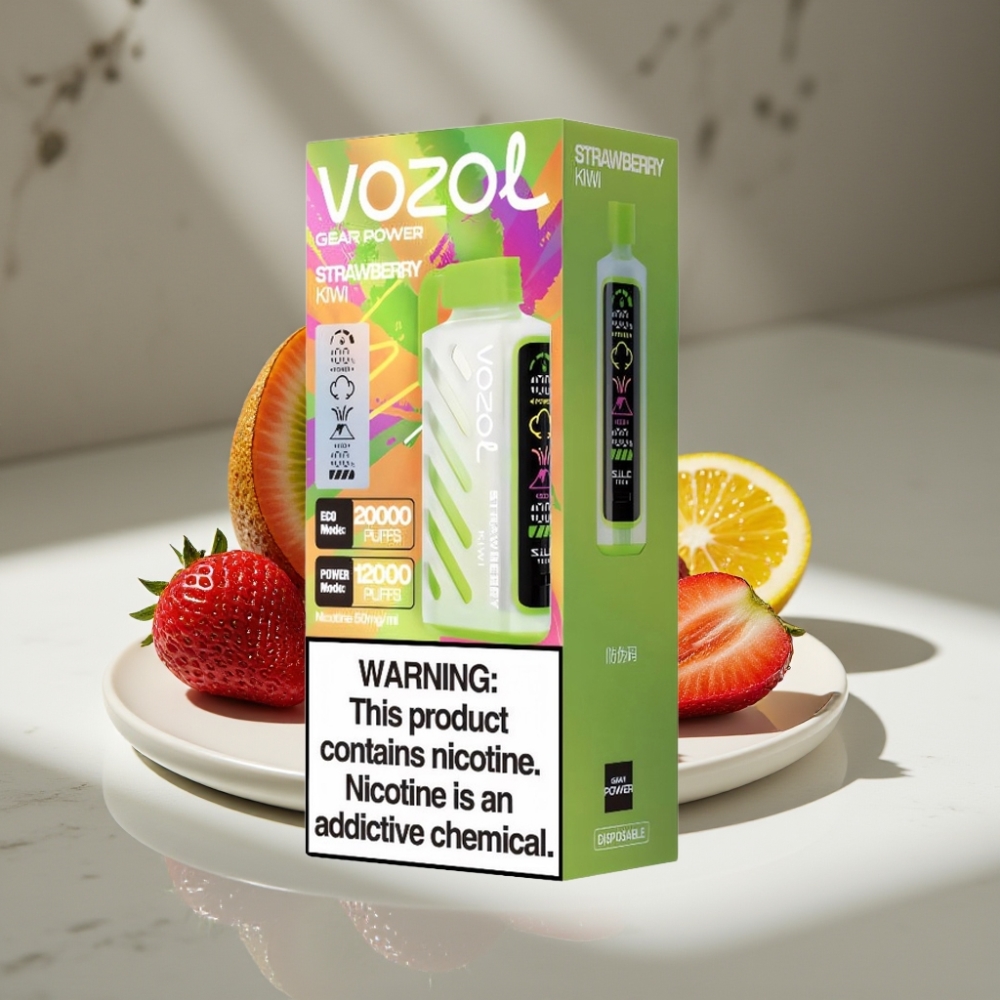 VOZOL Gear Power 20000 Puffs S.i.L.C. Tech Fresa Kiwi Dual Mesh Coil Pantalla Completa