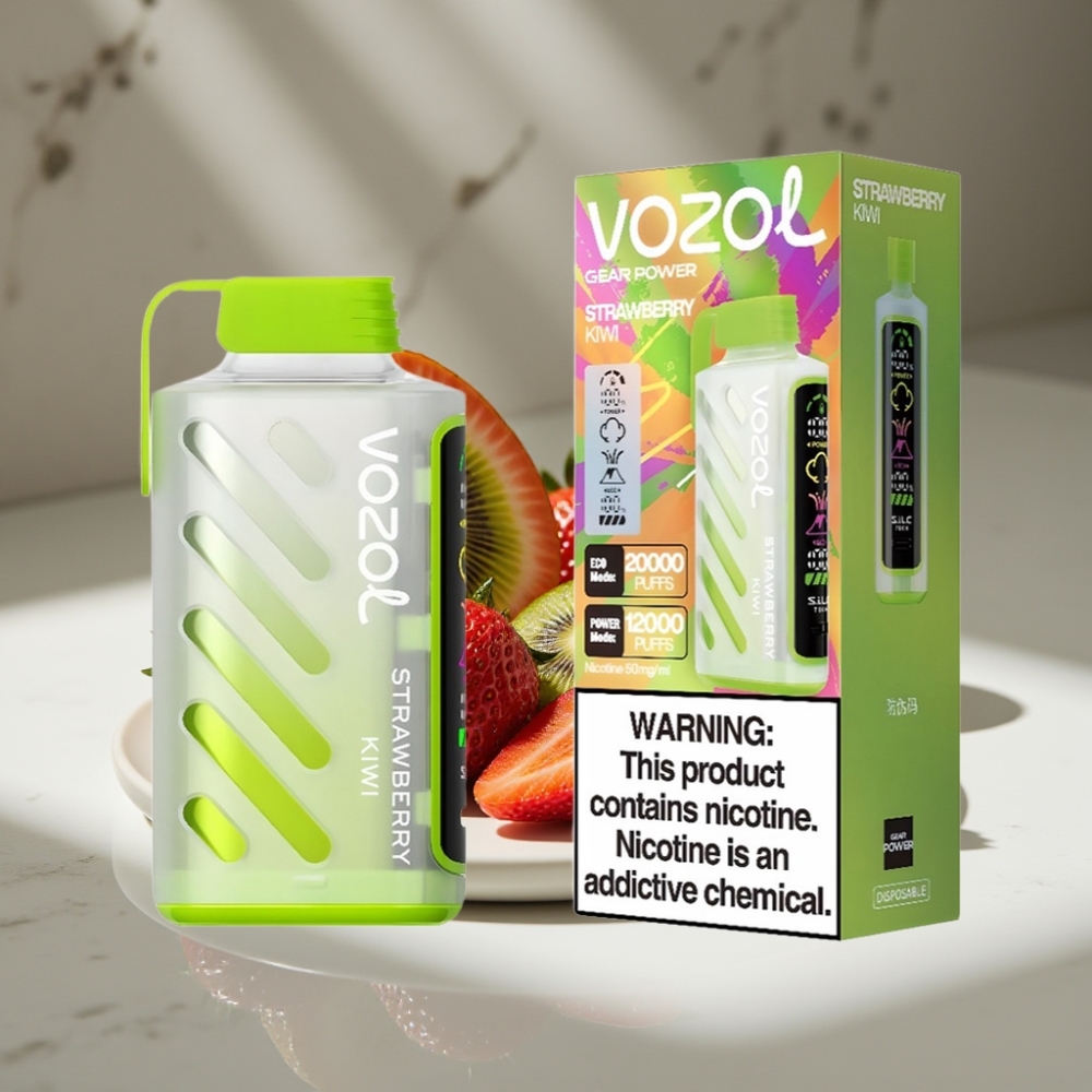 VOZOL Gear Power 20000 Puffs S.i.L.C. Tech Fresa Kiwi Dual Mesh Coil Pantalla Completa