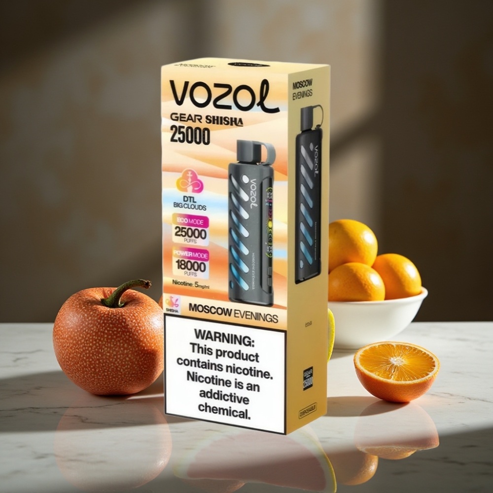 VOZOL Gear Shisha 25000 Puffs Dual Mesh, S.i.L.C Tech, 1000mAh, Noches de Moscú