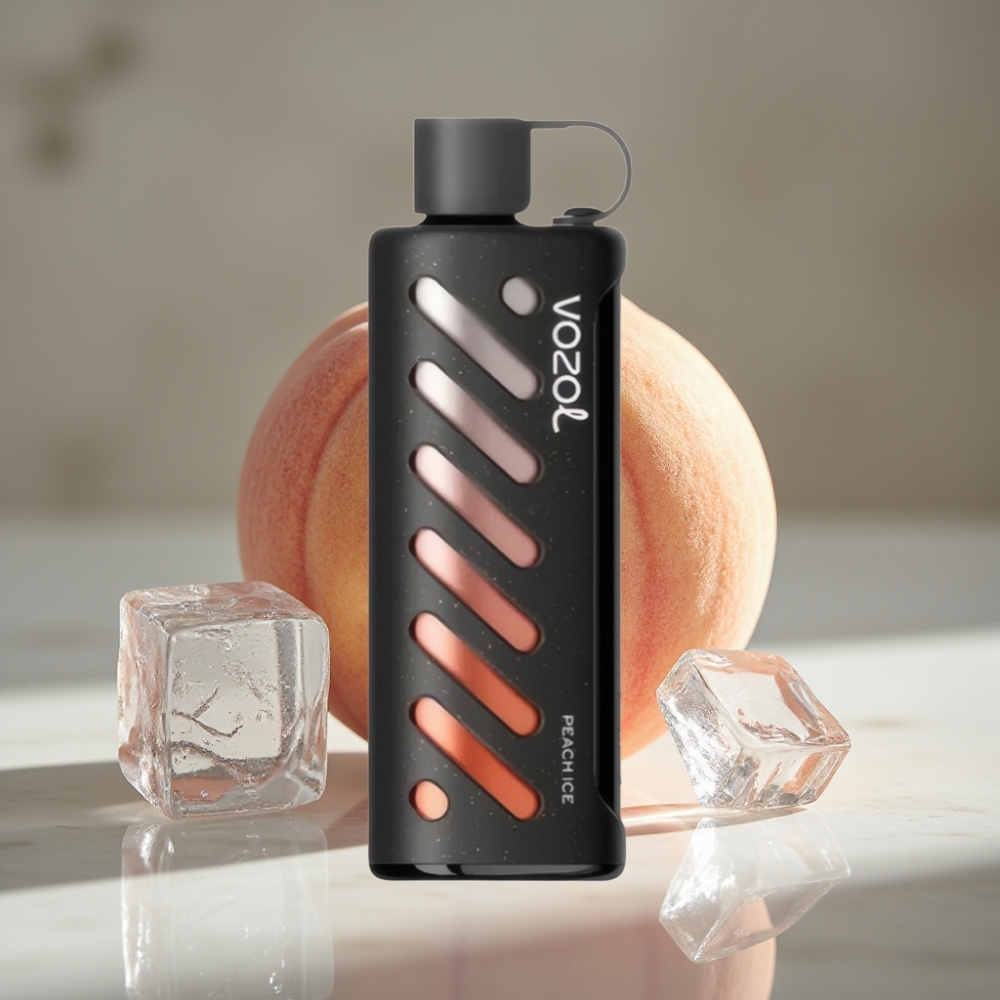 VOZOL Gear Shisha 25000 Puffs Melocotón Hielo Dual Mesh S.i.L.C Tech 1000mAh