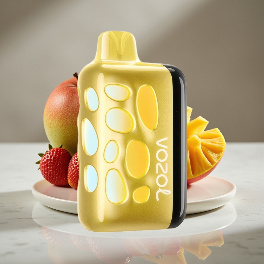 VOZOL RAVE 40000 Vape Desechable Fresa Mango 270° Diseño Luminoso Carga Rápida 20 Min