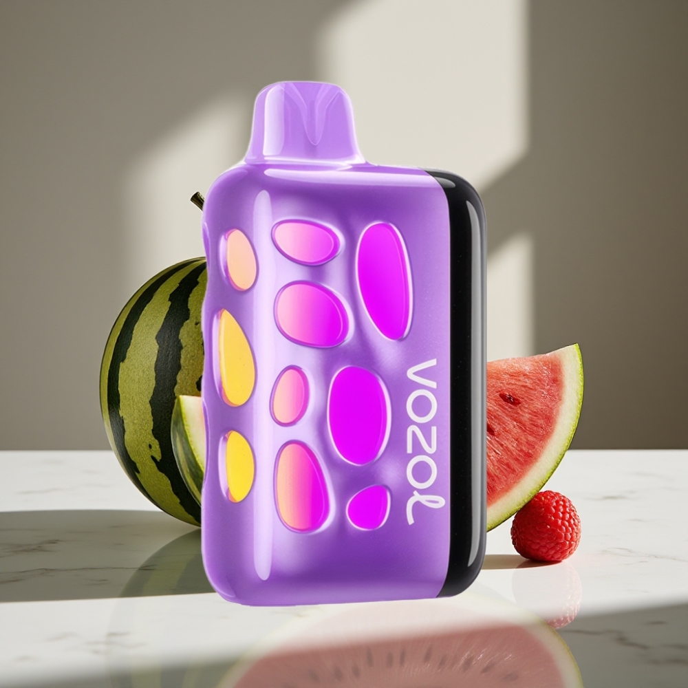 VOZOL RAVE 40000 Vape Desechable Sandía Razz Rancher 270° Glow Design 80% Carga en 20 Min