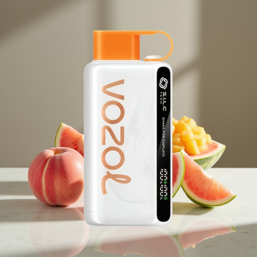 VOZOL STAR 9000/12000 Vape Desechable Melocotón Mango Sandía, 650mAh, Carga Rápida 30%, S.i.L.C TECH
