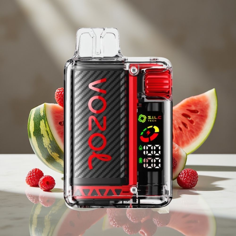 VOZOL Vista 20000 Puffs Recargable 650mAh 2% Nicotina OLED Frambuesa Sandía S.i.L.C Dual Mesh
