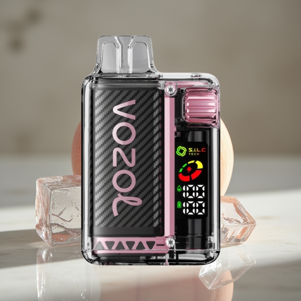 VOZOL Vista 20000 Puffs Recargable 650mAh 2% Nicotina OLED Melocotón Hielo S.i.L.C Tech Dual Mesh