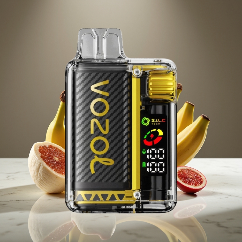 VOZOL Vista 20000 Puffs Recargable con Pantalla OLED y Sabor Fruta del Dragón Plátano Cereza