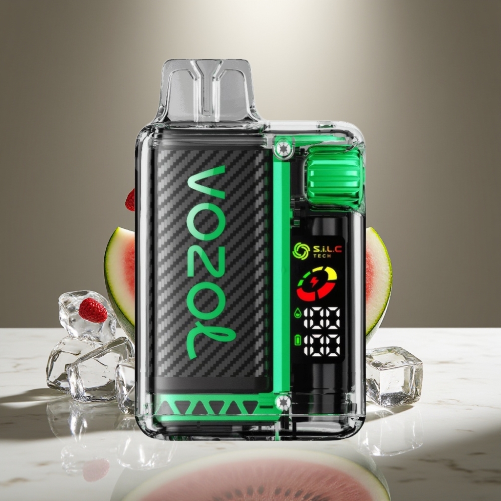 VOZOL Vista 20000 Puffs Recargable con Pantalla OLED y Sabor Sandía Helada, 2% Nicotina, 650mAh