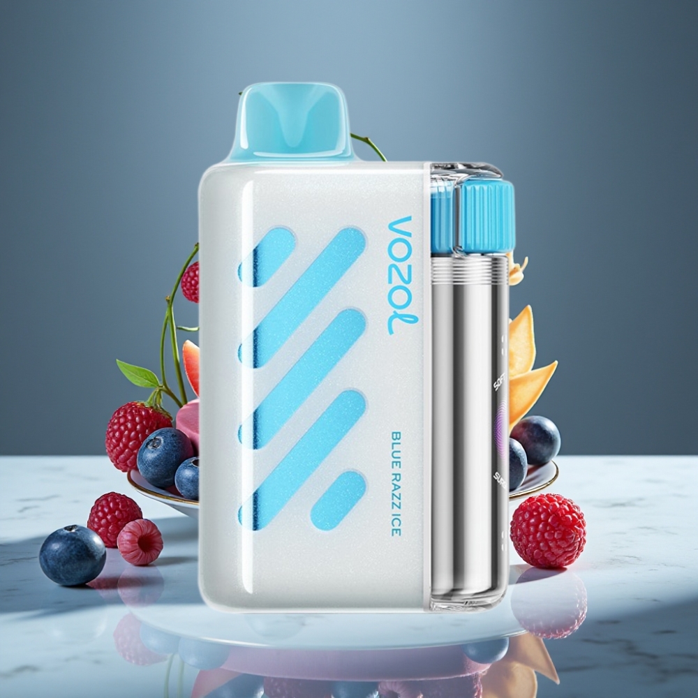 VOZOL VISTA 40000 Puffs Vape Recargable MTL 1000mAh Sabor Frambuesa Azul Hielo
